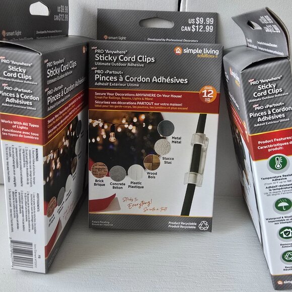 ADHESIVE hooks, clips, ties-VARIETY-10 Packages for organizing - Picture 3 of 13